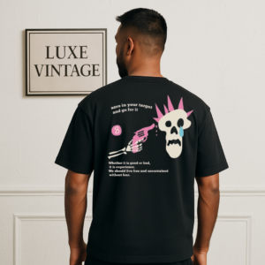 Skull - Black Oversized T-Shirt