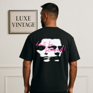 Scared - Black Oversized T-Shirt
